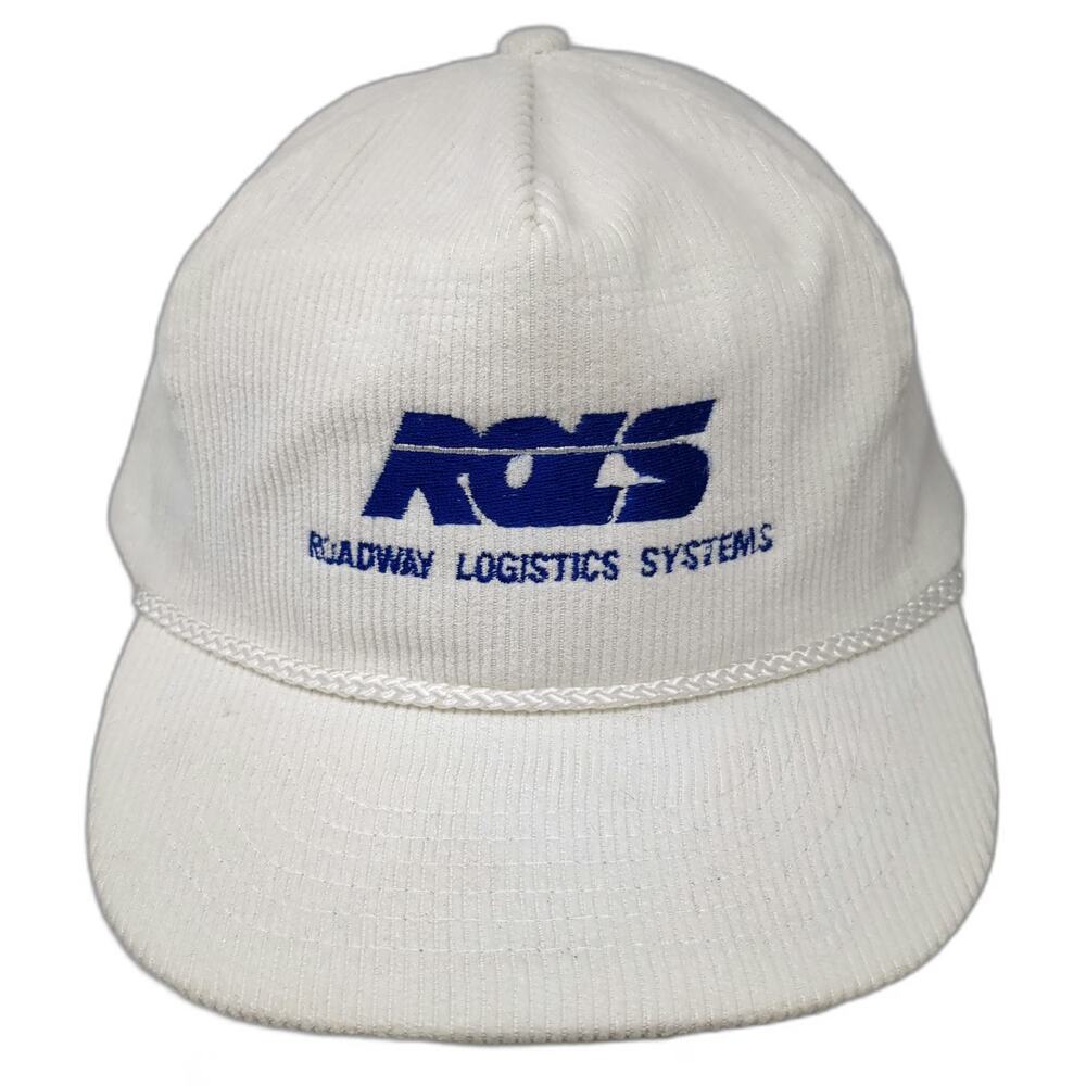 No Problem Trucker White Corduroy Rope Snapback Hat ROLS Systems Green Vintage